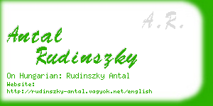 antal rudinszky business card